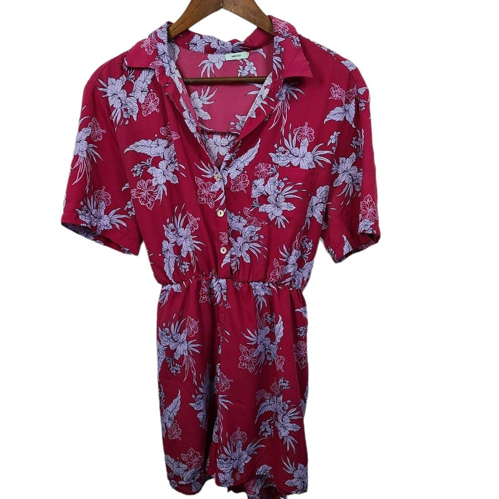 Kimchi Blue Floral Romper Front Pocket Tie Waist